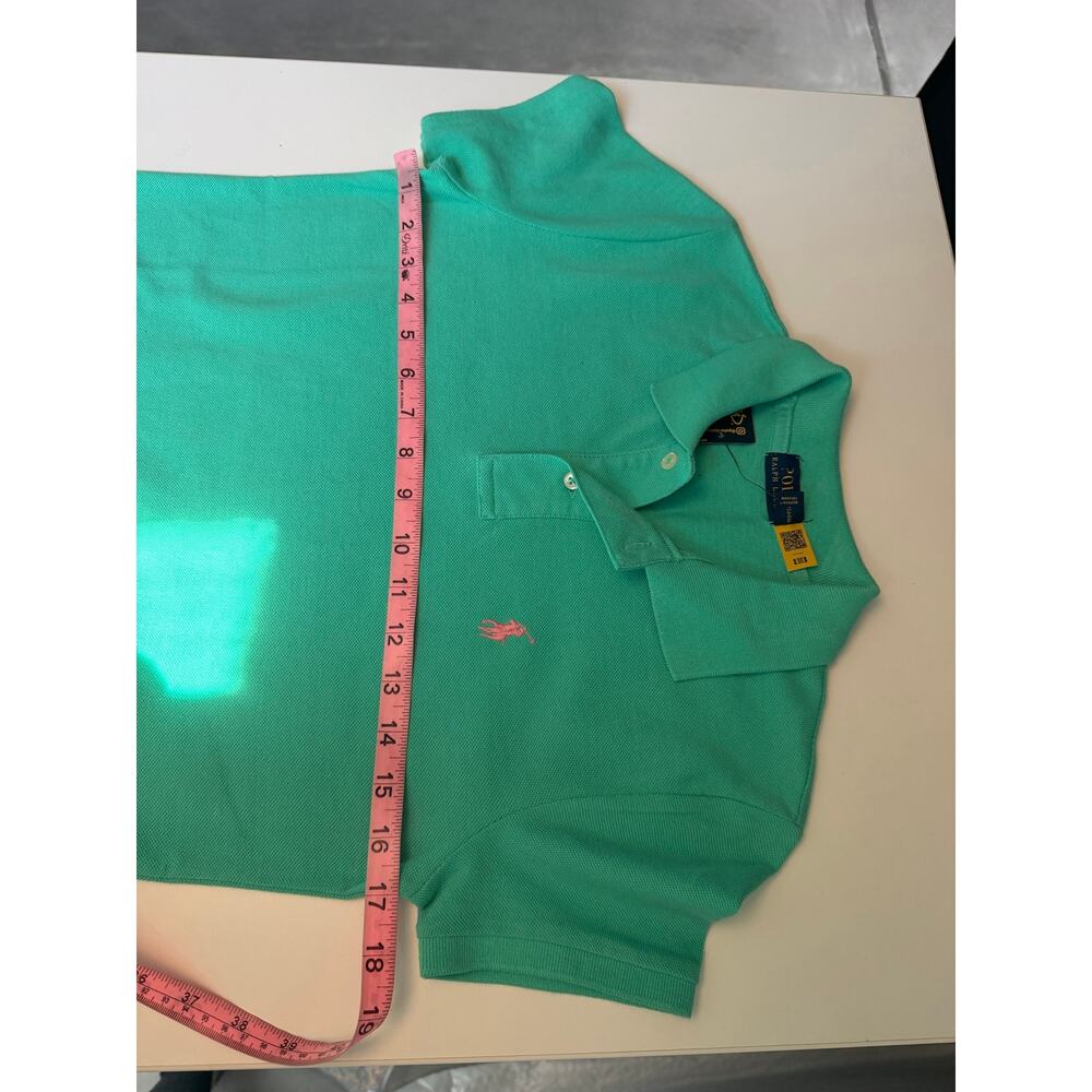 NWT $148 Polo Ralph Lauren Womens Cotton Mesh Polo Dress Sz XS Green Pony Logo - Picture 8 of 8